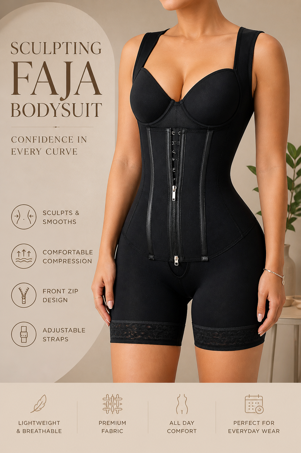 Scultzip Faja Shapewear Bodysuit